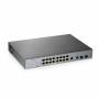 Zyxel Switch 18x Gs1350-18hp Poe Long Range 250w - GS1350-18HP - Switch - Smart - 16 x 10/100/1000 (PoE+) + 2 x Combo Gigabit Ethernet/Gigabit SFP - Desktop - PoE+ (250W)