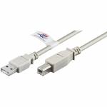 Wentronic - Goobay USB 2.0 Hi-Speed Kabel mit USB Zertifikat, Grau, 3 m - geeignet fr Gerte mit USB Anschluss (60832)