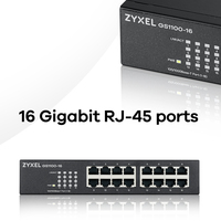Zyxel Switch 16 Port Gigabit Unmanaged Switch Gs1100-16 V3 12