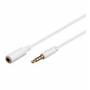Wentronic - Goobay 3,5mm-Klinke-Verlngerungskabel, Wei, 0.5 m - Klinke 3,5 mm-Stecker (4-Pin, Stereo) > Klinke 3,5 mm-Buchse (4