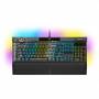 Tas Corsair K100 Rgb Optisch-mechanisch Opx Black - Corsair K100 RGB Optical-Mechanical Gaming keyboard USB QWERTZ German Black
