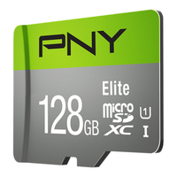 Pny Electronics - Micro SD Card Elite 128 GB XC Class 10 UHSI U1 A1 V10 SD adapter (P-SDU128V11100EL-GE)