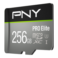 Pny Electronics - PNY PRO Elite - Flash-Speicherkarte (microSDXC-an-SD-Adapter inbegriffen) - 256 GB - A1 / Video Class V30 / UHS-I U3 / Class10 -