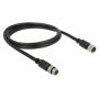 Navilock - - GPS-Kabel - 6-poliges M8 (M) bis 6-poliges M8 (W) - 1 m - Schwarz