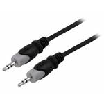 Deltaco - MM-150 Audio-Kabel 2 m 3.5mm Schwarz - Grau (MM-150)