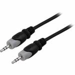 Deltaco - MM-151 Audio-Kabel 3 m 3.5mm Schwarz - Grau (MM-151)