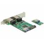 Delock Converter M.2 Key B+m Male > 2 X Gigabit Lan -Low Pr - DeLOCK 63425 Internal Ethernet 1000Mbit/s networking card