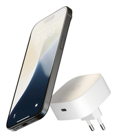 Zens - Essential Series Magnetic Wireless Charging Adapter f�r die Steckdose - 1x 18W USB-C + 1x 15W - Qi - wei� - ZESC18W/0