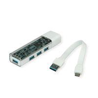 Roline - ROLINE USB3.2 Gen1 Hub 4x USB-A Typ A+C Kabel (14.02.5062)