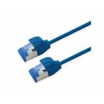 Roline - Patchkabel Cat.6A (Class EA) S/FTP (PiMF), LSOH, PoE, blau, 3 m (21.15.4343)