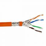 Helos - Helos Verlegekabel High Quality,Cat.7 Rohkabel, S/FTP, PiMF, LSZH, orange, 500m Trommel -Cat.7 Rohkabel, 600MHz - paarweise und 