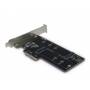 Inter Tech - Inter-Tech PCIe Adapter Karte KT015 PCIex4->M.2 + SATA->M.2