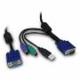 Inter Tech - Inter-Tech IPC 19 KVM-Kabel VGA/PS2/USB, 3 m Lnge