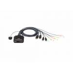 Aten - CS22DP - KVM-/Audio-/USB-Switch - 2 x KVM/Audio/USB - 1 lokaler Benutzer - Desktop (CS22DP-AT)
