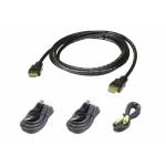 Aten - Aten 1,8 M USB HDMI Secure KVM Kabel-Set - 1,8 m - HDMI - Schwarz - USB Type-A/3.5mm/HDMI - USB Type-B/3.5mm/HDMI - M�nnlic