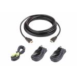 Aten - 2L-7D03UHX4 USB HDMI Secure KVM - Tastatur- / Video- / Maus- / Audio- / USB-Kabe [DE-Version, German Keyboard]