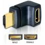 Delock - DELOCK HDMI Adapter A -> A Bu/St 90 oben