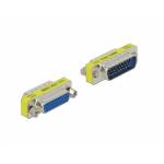 Delock D-sub 26 Hd Pin Stecker Zu Buchse -Portschoner - DeLOCK 65111 cambiador de gnero para cable D-Sub 26pin Plata
