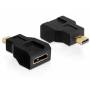 Delock Adapter High Speed Hdmi With Ethernet -Mini C Buchse - DELOCK HDMI Adapter mini C -> micro D Bu/St
