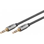 Goobay - Goobay 65276 audio cable 5 m 3.5mm TRS Black, Silver