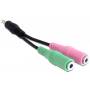 Delock - DELOCK Klinke Adapter 3,5mm 4Pin -> 2x 3,5mm St/Bu