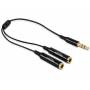 Delock - DeLOCK 65356 0.25m 3.5mm 2 x 3.5mm Black audio cable