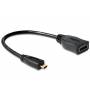 Delock - DELOCK HDMI Kabel Ethernet A -> micro D Bu/St 0.20m