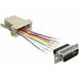Delock - DeLOCK 65432 Sub-D 15p RJ45 Negro, Gris, Plata adaptador de cable