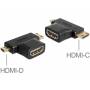 Delock - DELOCK HDMI Adapter A -> mini C + micro D Bu/St/St