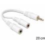 Delock - DeLOCK 65447 3.5mm 2x3.5mm White cable interface/gender adapter
