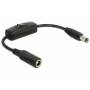 Delock - DeLOCK 0.2m, 2x DC 5.5x2.5mm 0.2m Black power cable