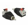 Delock -Audio-adapter -Rca (m) -2-polige Klemmleiste (655 - DELOCK Adapter Terminalblock 2Pin -> Cinch Stecker Drucktast