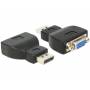 Delock - DELOCK Displayport Adapter DP -> D-Sub15 St/Bu schwarz