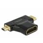 Delock - HDMI-A Buchse > HDMI-Mini C + HDMI-Micro D Stecker, Adapter