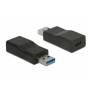 Delock - DELOCK Konverter USB3.1 Typ A -> Typ C St/Bu schwarz