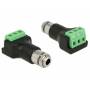 Delock - DeLOCK 65878 3 pin 3.5 mm Black, Green, Stainless steel cable interface/gender adapter