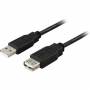 Deltaco - USB 2.0 Cable A/A - 0.5m USB Kabel 0,5 m USB A Schwarz (USB2-11S)