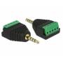 Delock - DeLOCK 65947 cable interface/gender adapter 3.5 mm Terminal Block Black,Green
