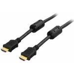 Deltaco - HDMI-1005 HDMI-Kabel 0,5 m HDMI Typ A (Standard) Schwarz (HDMI-1005)