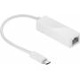 Wentronic - Goobay USB-C? Adapter - Ethernet (RJ45), Wei - schnelle Verbindung vom Computer zu einem kabelgebundenen Netzwerk (66255)
