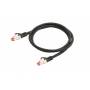 Python - Cat.6 Patchkabel mit Nylongeflecht schwarz 0,5m