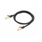 Python - Patchkabel m. Cat.7 Rohkabel Nylongefl. schwarz 10m