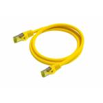 Python - Patchkabel m. Cat.7 Rohkabel Nylongefl. gelb 0,5m