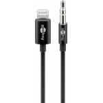 Wentronic - goobay - Audiokabel - Lightning mnnlich bis Stereo Mini-Klinkenstecker mnnlich - 1,0m - Schwarz - fr Apple iPa