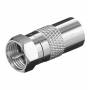 Wentronic - Adapter F-Stecker > Koaxial-Kupplung - wertige Kupferausfhrung, breite Mutter