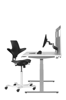 Bakker Tischtrennwand Rund M.acrylfenster_ Grau_r�cksei 1