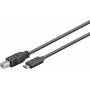 Wentronic - goobay - USB-Kabel - USB Type B (M) bis USB-C (M) - USB2.0 - 1,0m - Schwarz (67985)