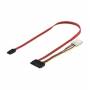 M-cab - Wentronic Goobay HDD S-ATA Kabel 1.5GBits / 3GBits / 6GBits, 0.5 m - SATA 2in1 Datensignal + Stromadapter (68175)