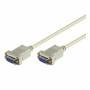 Wentronic - Goobay Anschlusskabel D-SUB Nullmodem, Grau, 2 m - D-SUB/RS-232-Buchse (9-polig) > D-SUB/RS-232-Buchse (9-polig) (68484)
