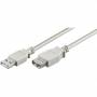 Wentronic - Goobay USB 2.0, 0.3 m 0.3m USB A USB A Male Female Grey USB cable
